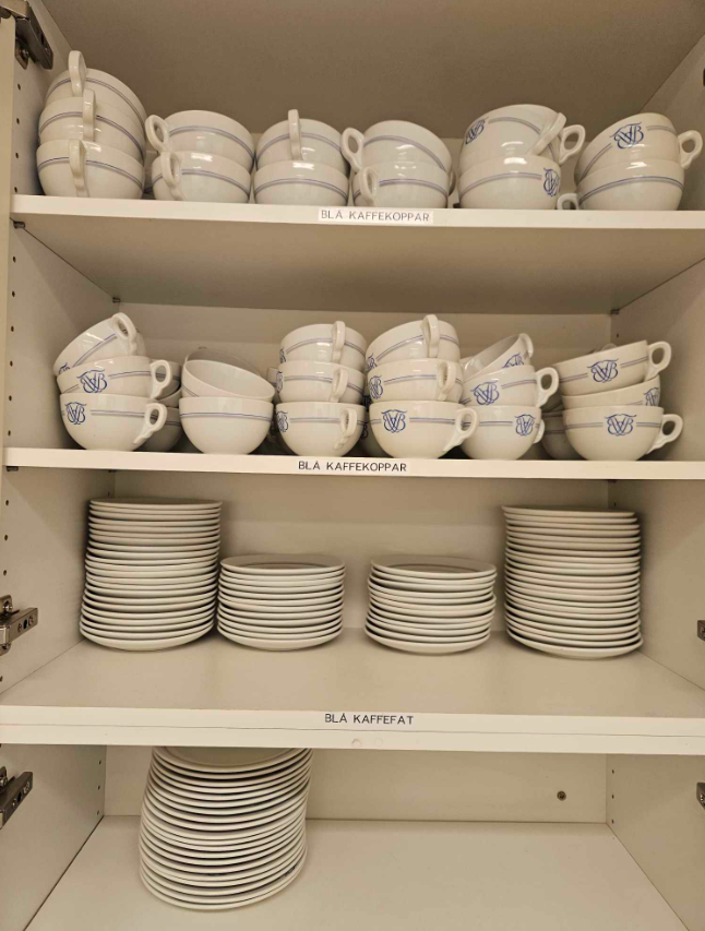 Blåa Kaffekoppar/kaffefat