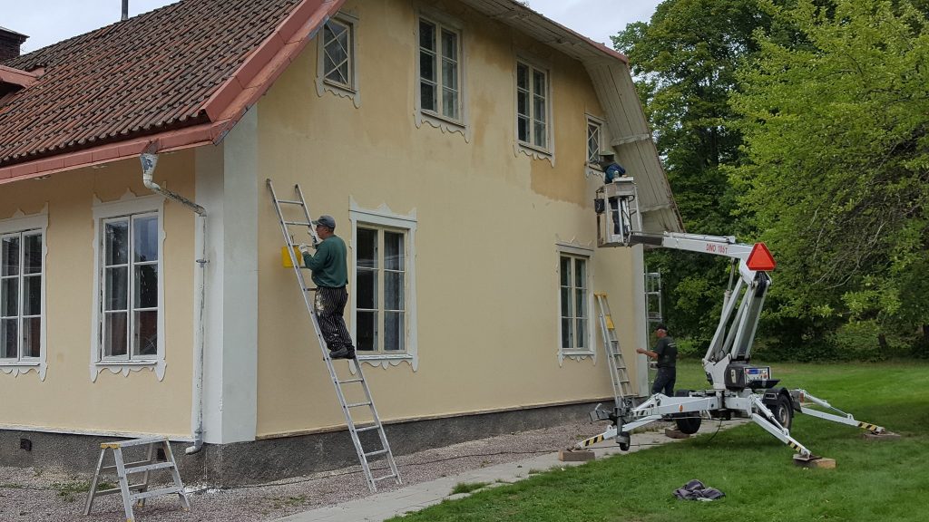 Hans ”Loffe” Norgren, Olov Söderqvist och Kjell Gustavsson i arbete