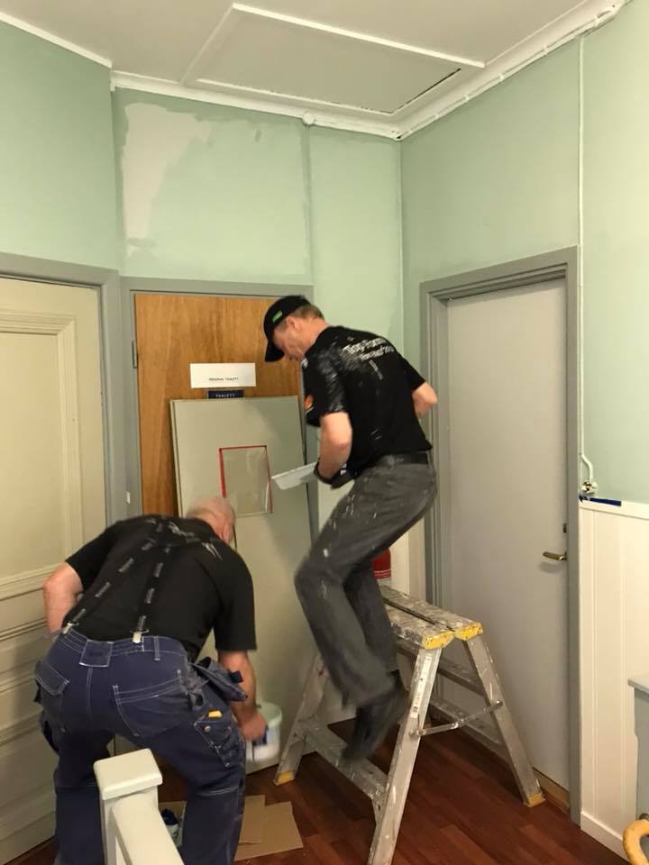 Hallen på övervåningen fick också en översyn.