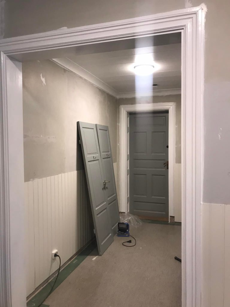 Hallen till mässen rustades upp