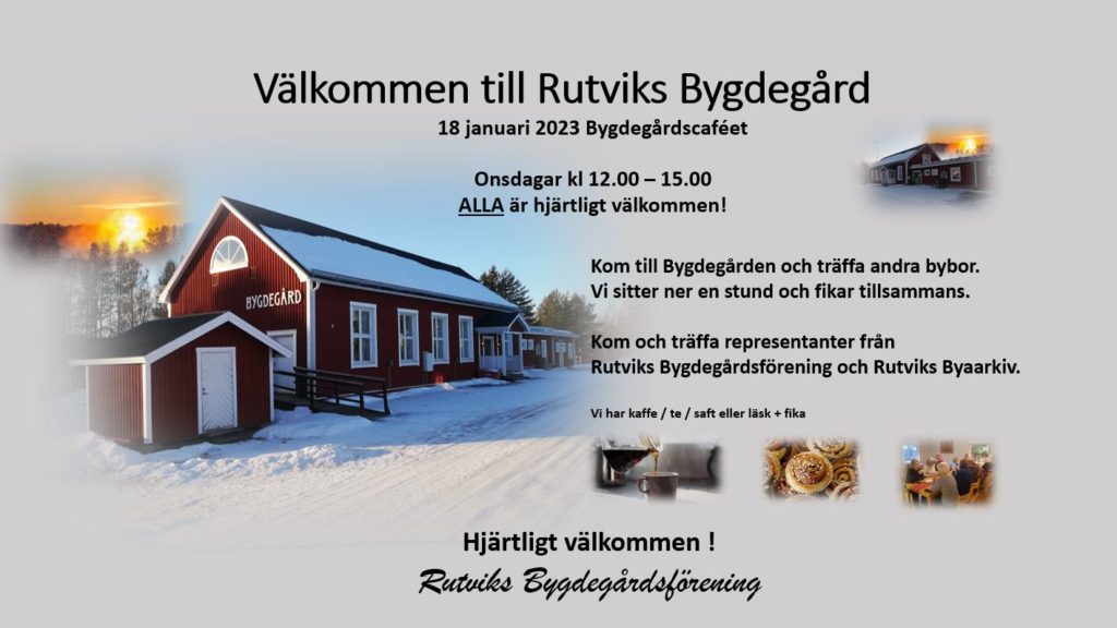 Bygdegårdscafé Fr 18 Jan 2023