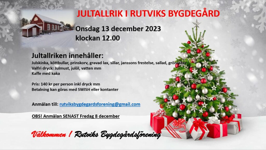 Annons Jultallrik 2023