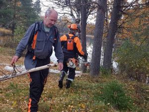Arbetsdag vid fuåsens naturcamping 