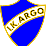 IK Argos logga i skarp blå med svart text över vitt band.